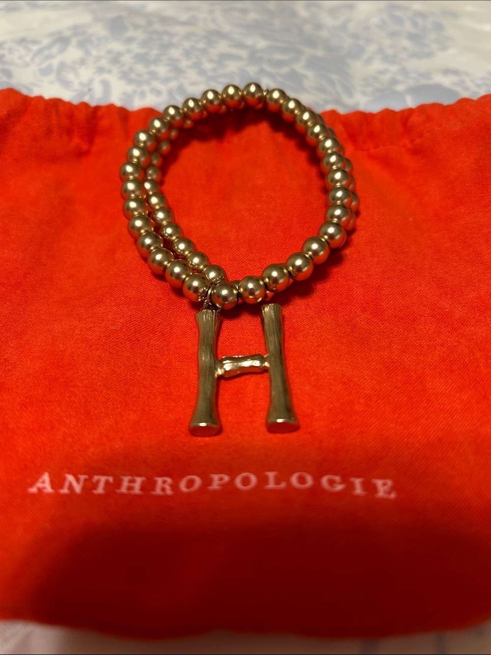 Anthropologie Gold H Bracelet with Kaxi Flat Hair Clip - Picture 3 of 5